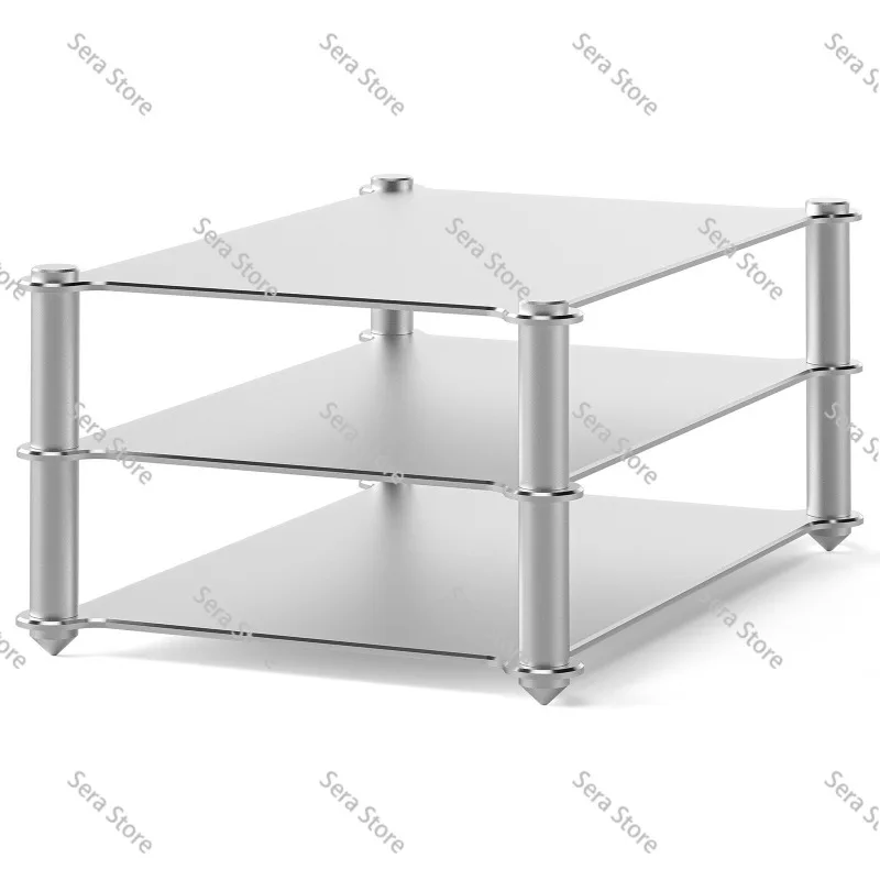 Soporte de aluminio de tres capas para amplificador de audio, amplificador de potencia HIFI, amplificador de auriculares, decodificador, soporte para equipos de escritorio