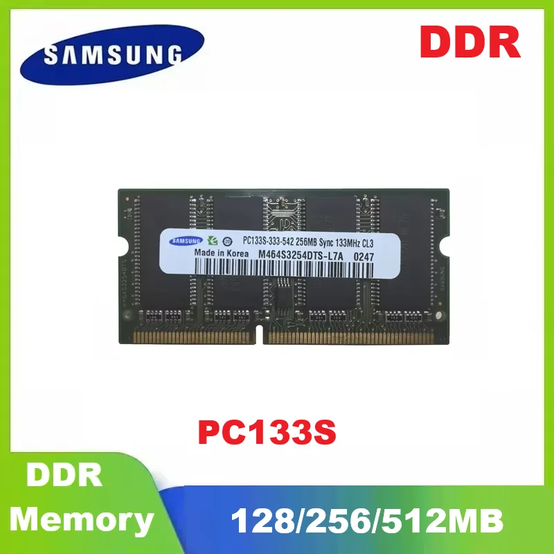 

SAMSUNG DDR Ram PC133S 133 МГц Память для ноутбука 128 МБ 256 МБ SODIMM Непарная Небуферированная память SO-Dimm Оперативная память для ноутбука Память для ноутбука