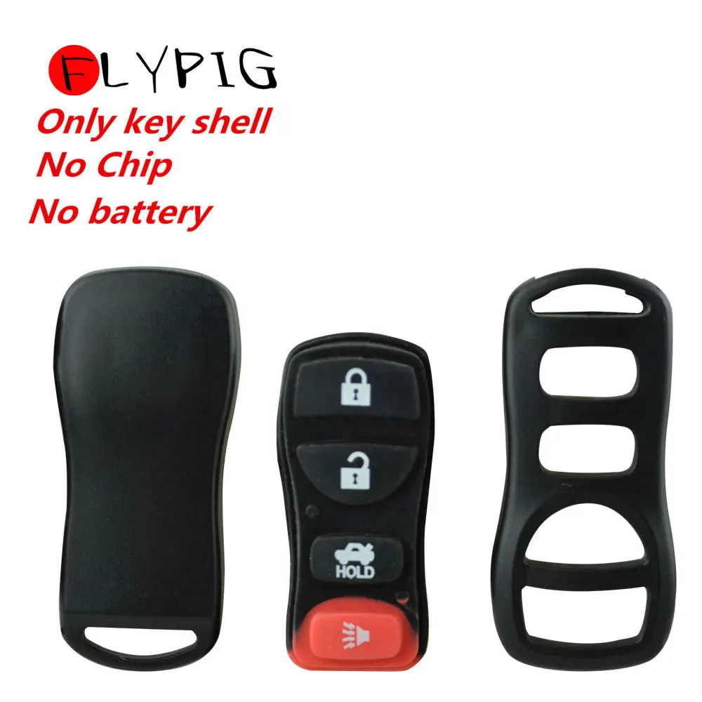 3 Button Remote Key Fob Shell Case for Nissan ASTU15 Qashqai Sunny Sylphy Tiida X-Trail Titan Xterra  Infiniti FX35 45 QX4