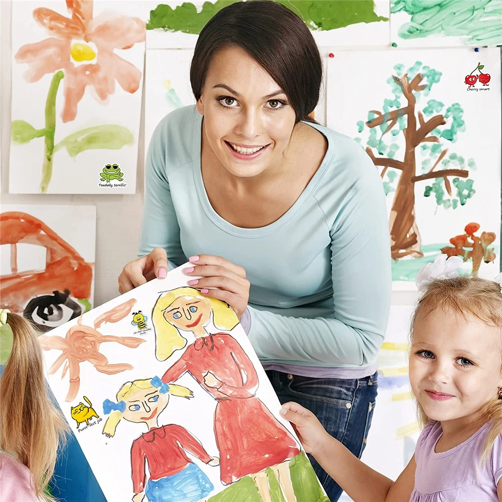 10-20 Tờ Phần Thưởng Nhãn Dán Cho Bé 16 Thiết Kế Thực Phẩm Hoa Văn Từ Động Lực Dán Đồ Văn Phòng Phẩm Trang Trí Dán