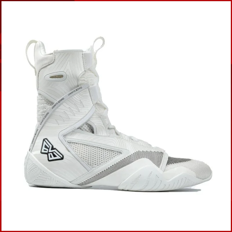 Original V63 All White Pro Boxing Shoes for Men Women High Top Combat Breathable Fighting Boots Anti Slip Wrestling Sneakers