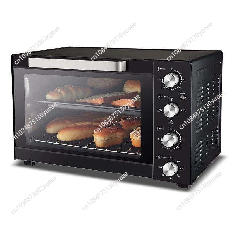 Horno eléctrico de lujo de acero inoxidable de 2400w, tostadoras de gran capacidad, hornos para Pizza, horno eléctrico multifunción de 45L