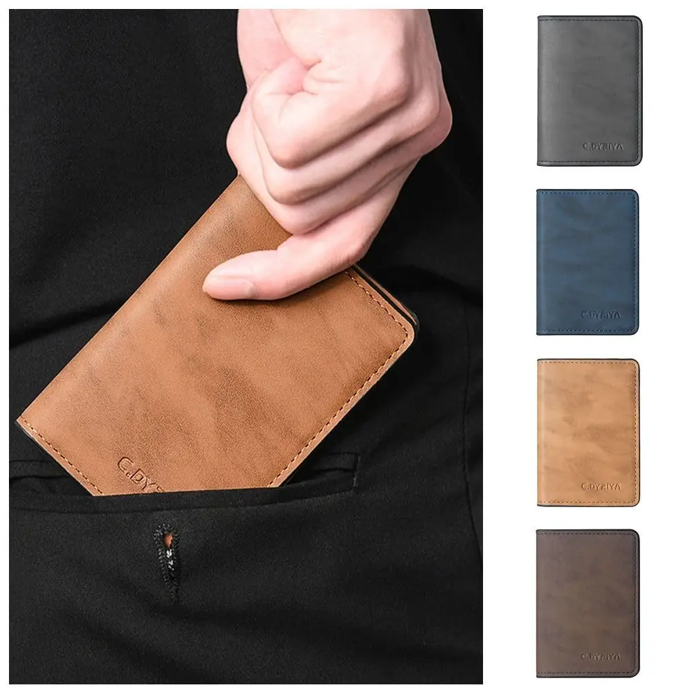 

Fashion Design Korean Style Retro Card Bag Solid Color Wallet Mini Wallet Multiple Card Slots PU Business Card Holder Outdoor