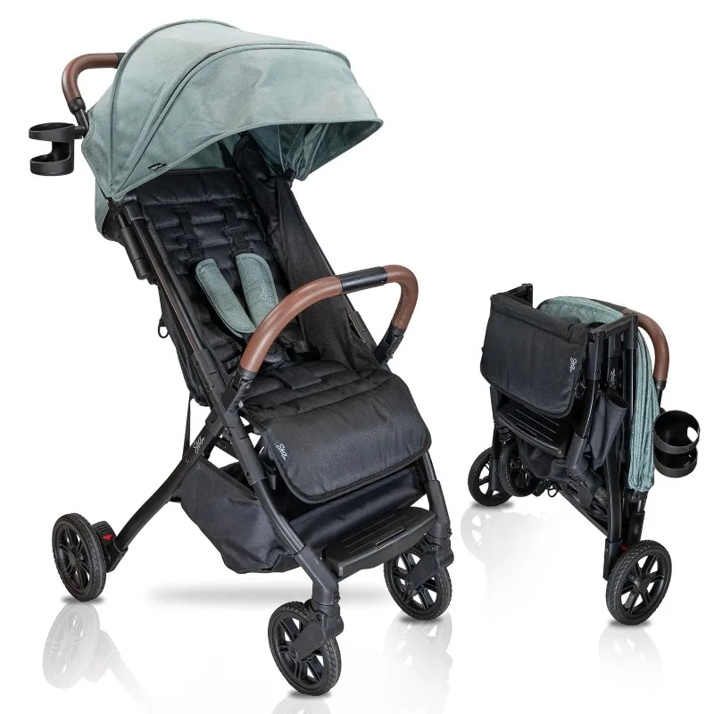 Lightweight Baby & Toddler Stroller, Ultra Compact, Airplane-Friendly Travel Stroller, One-Handed Fold, Near Flat Recline