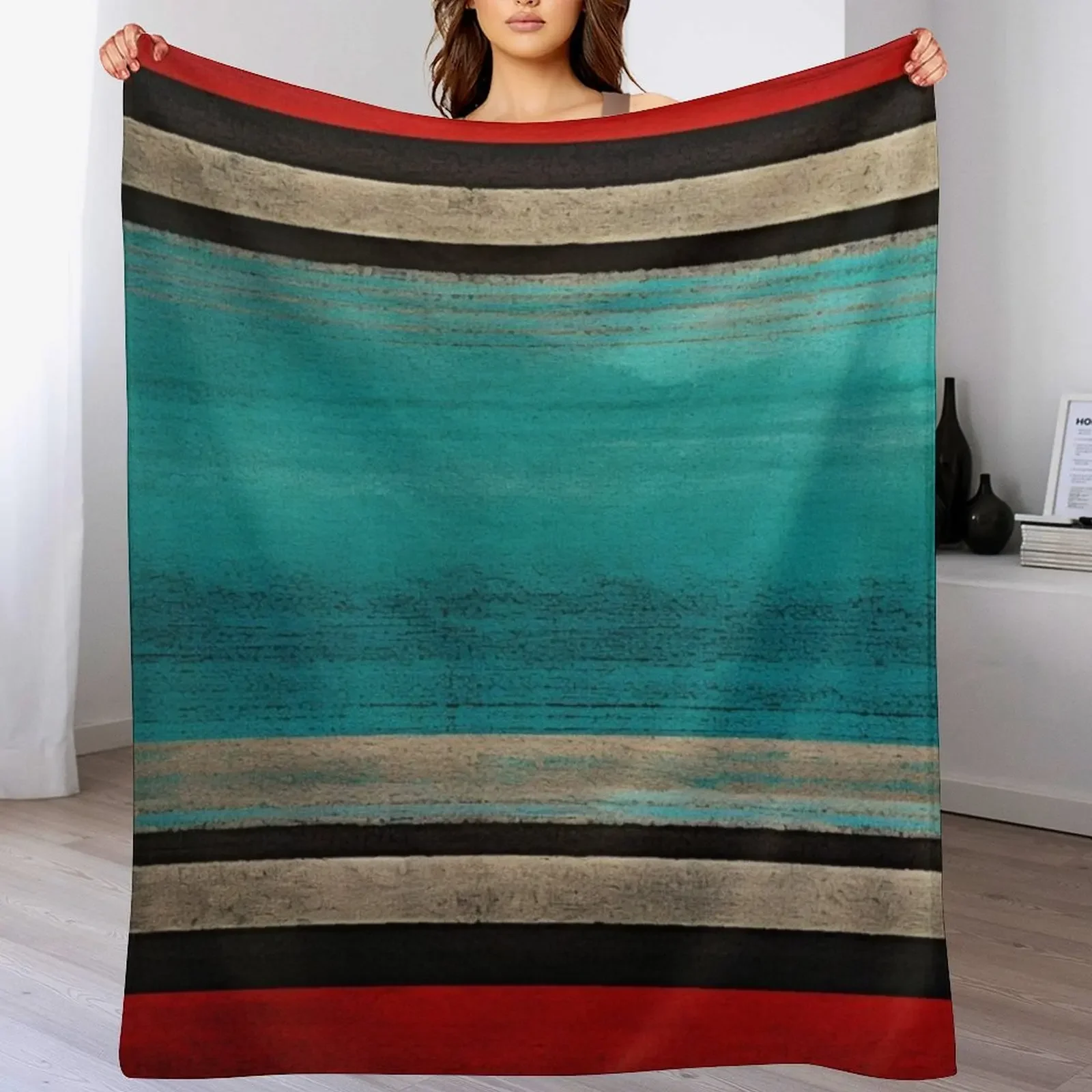 Epic Morrocan Tradition Calm Stripes Throw Blanket Flannel Fabric Luxury Thicken Thins Blankets