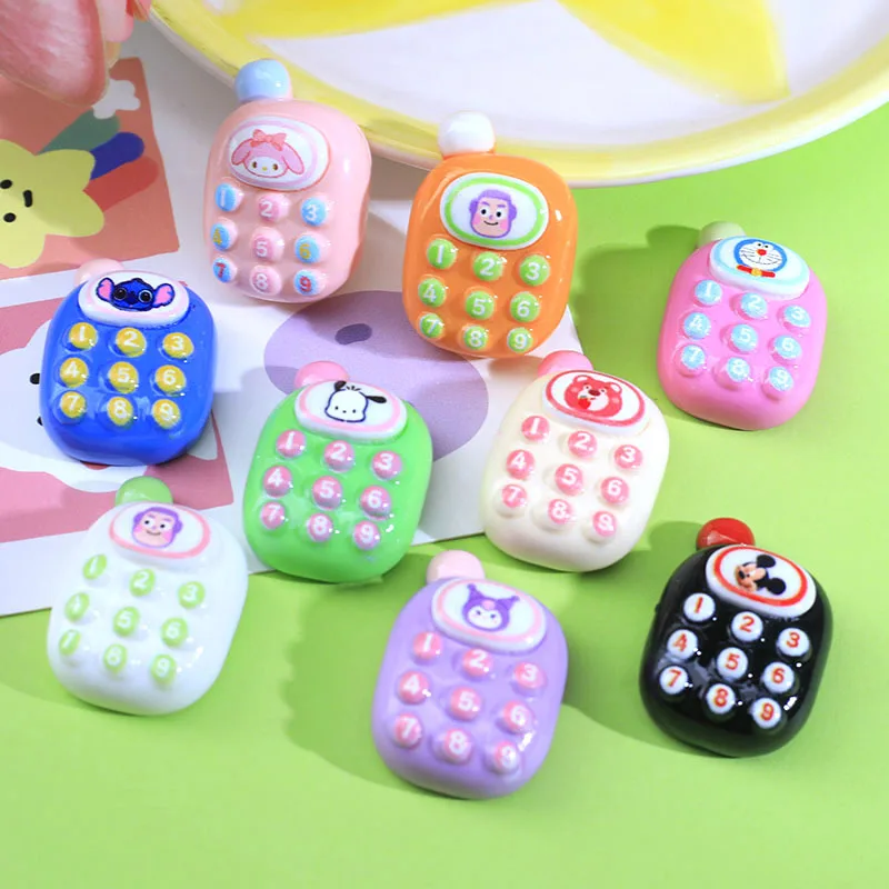 

100pcs 26x19mm Cartoon Bright Animal Phone Resin Charm Flatback Cabochon DIY Scrapbook Crafts Phone Figurines Decoration