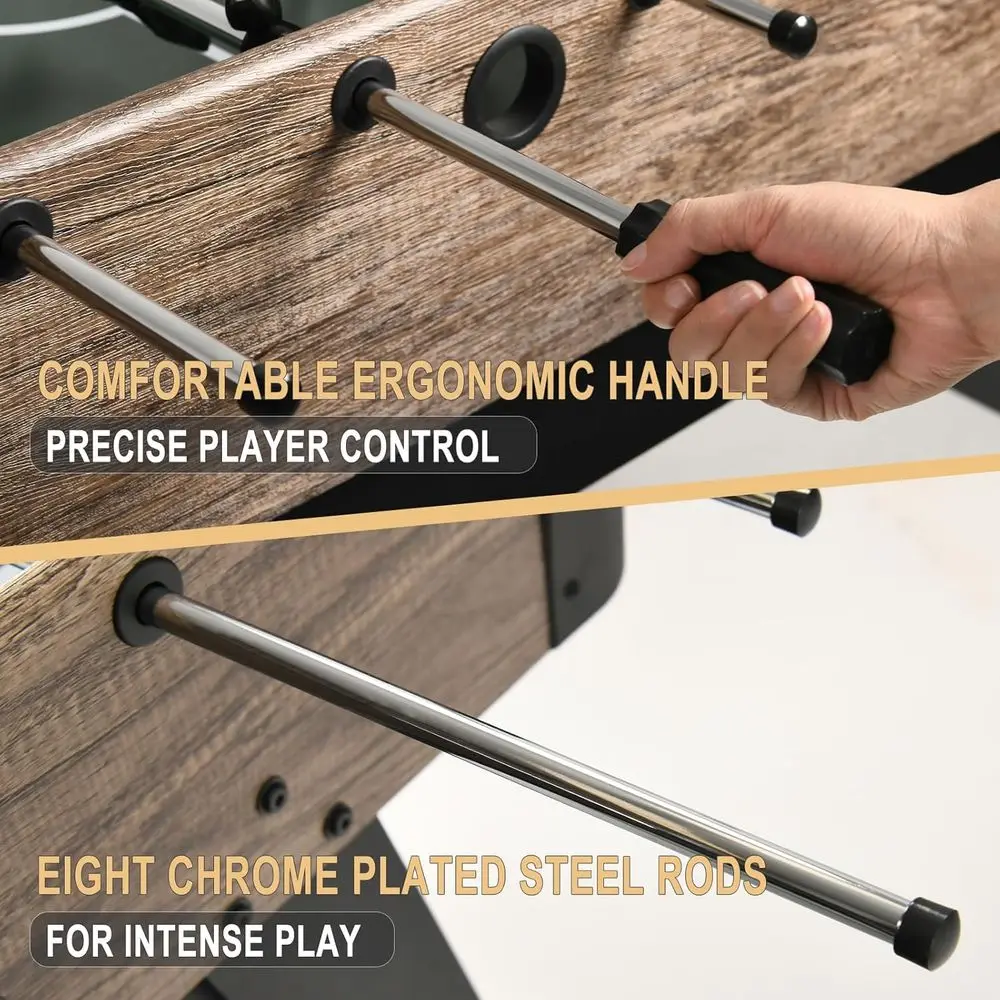 54 Giochi di calcio Tavolo da competizione Tavolo da calcio in legno con/2 palline per bambini adulti Casa giovanile, sala giochi, ufficio, feste