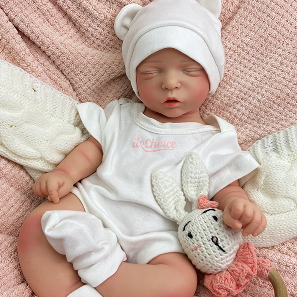 

42cm Lifelike Silicone Reborn Baby Girl Full Soft Body Handmade Washable 3D Skin Doll for Alzheimer’s Care Birthday Gift