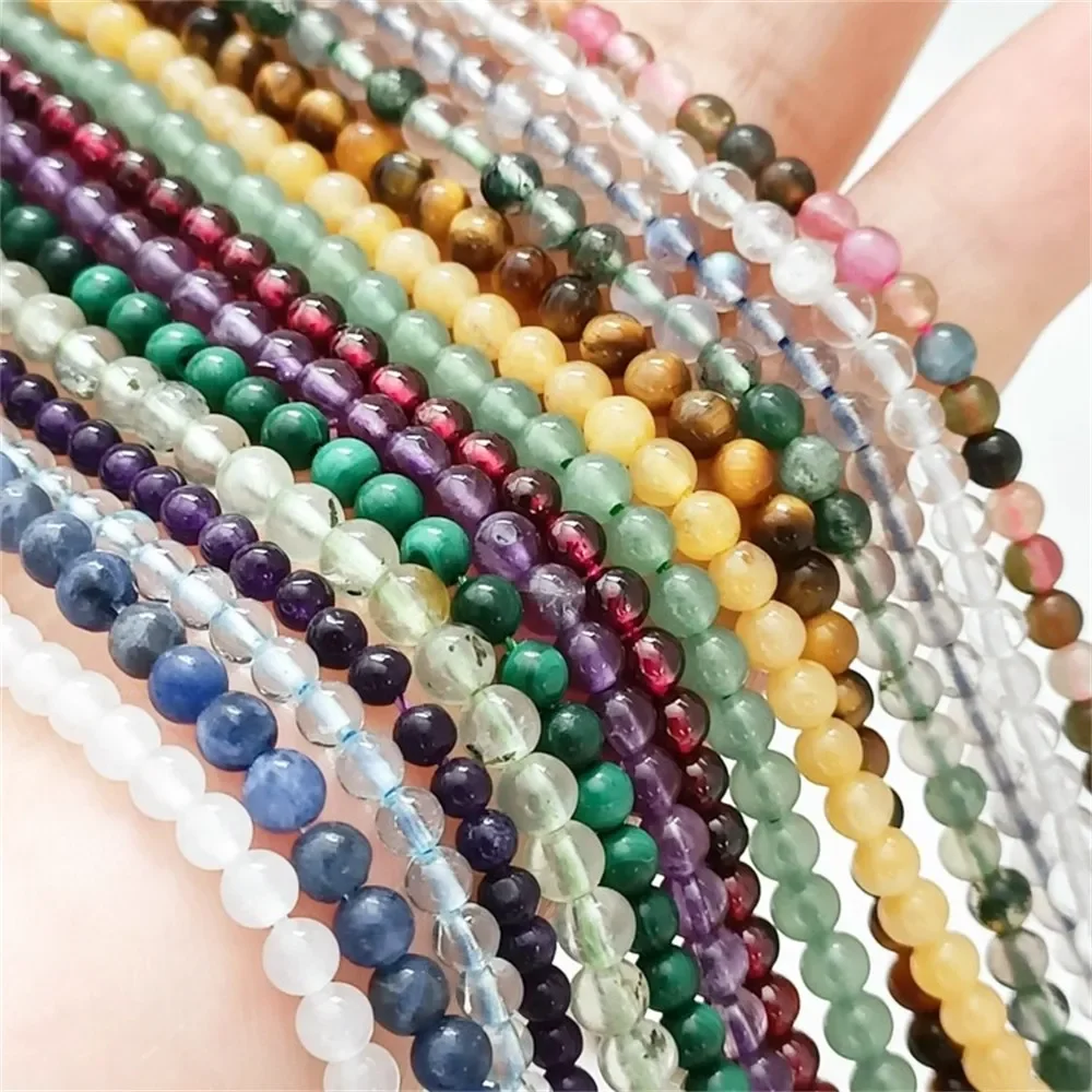 

Кристалл, нефрит, аметист, тигровый глаз, турмалин, круглые бусины 3 мм, свободные бусины, браслет ручной работы своими руками, ювелирные аксессуары