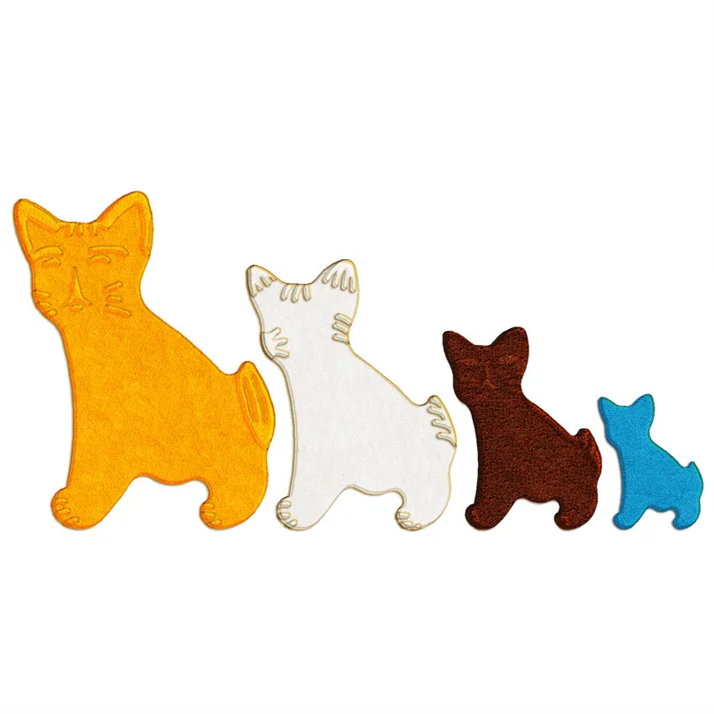 Four Specifications Cartoon Animals Kitten,Plastic Mold,Cake Fondant Tools,Cookie Sushi And Fruits Cutters