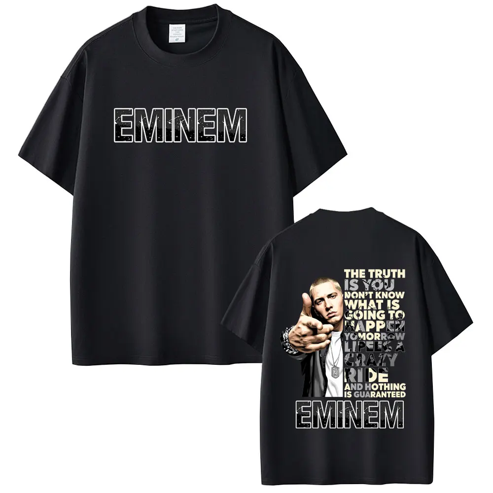 

Rapper Eminem Graphic T-shirts Men Women Clothing Hip Hop Fashion Oversized Short Sleeve T Shirt Men's High Quality Streetwear