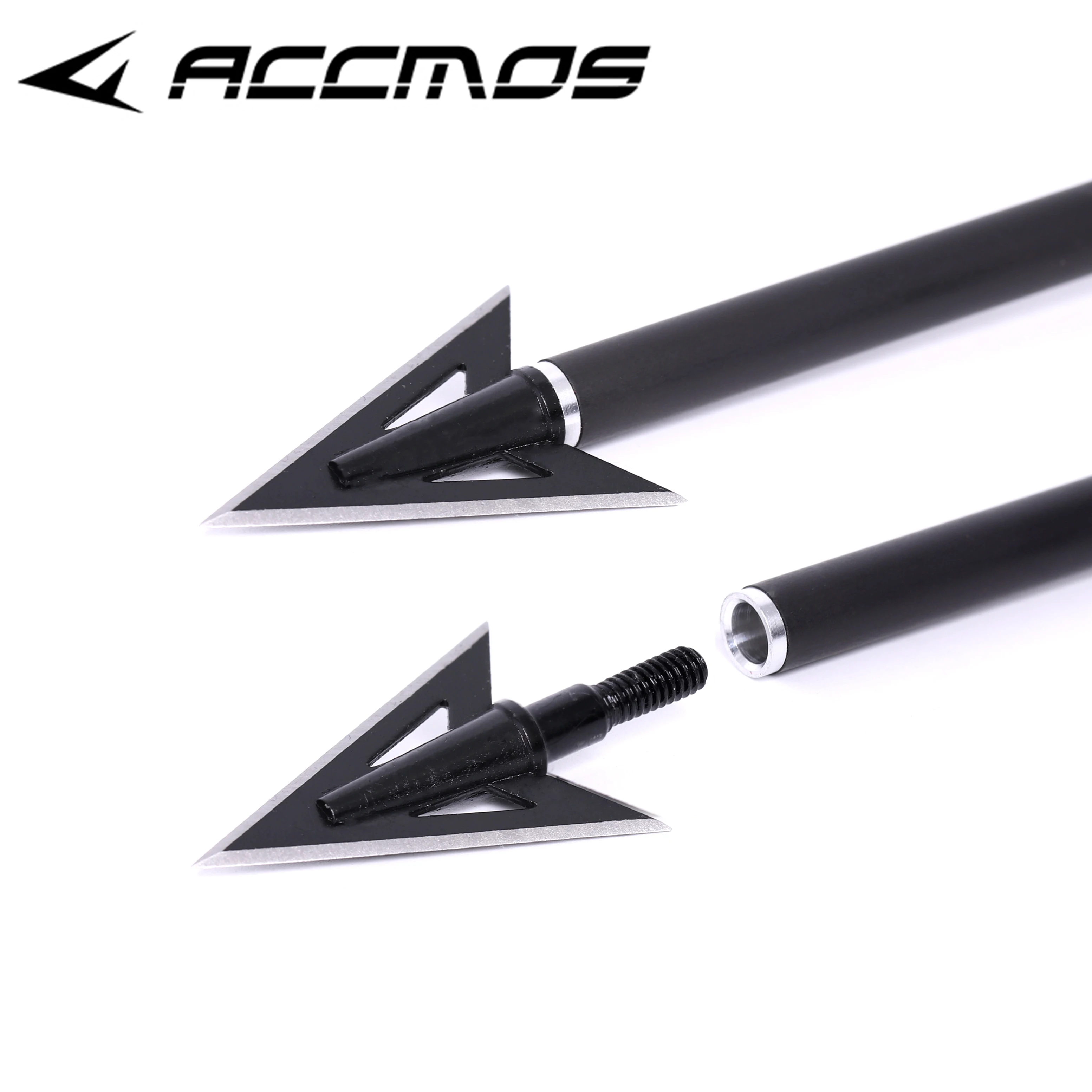 6/12/20pcs Arrow Head 100 Grain 2 Blades Broadheads Sharpening Arrow Tip Point For Compound / Recurve / Cross Bolt Arrrow Shaft