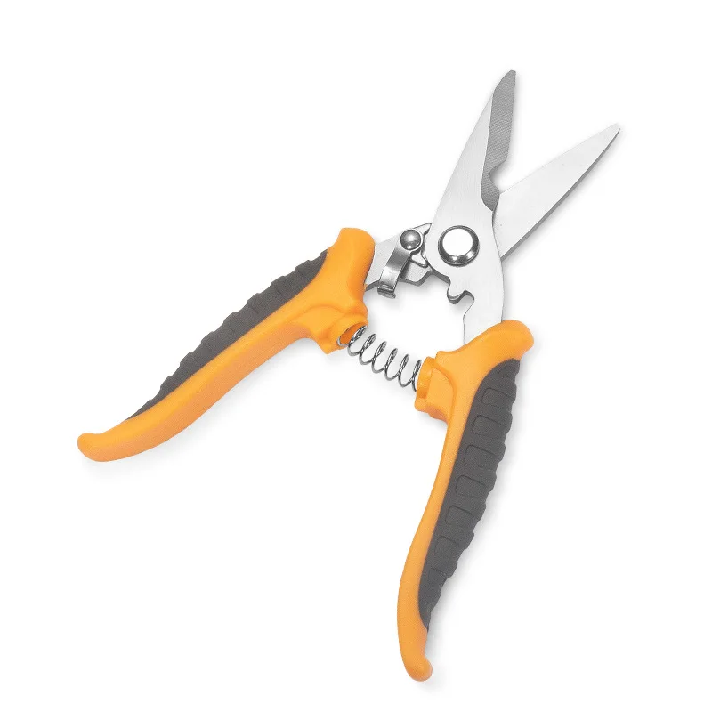 Dobeli tijeras multiusos de acero inoxidable, mango PP TPR, pelado de cables profesional de electricista, industria, 7 pulgadas