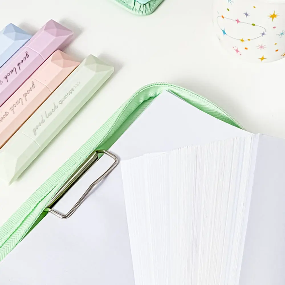 with Clipboard A4 Folder Writing Pad With Zipper File Folder Bag Handle Large Capacity Stationery Organizer Pouch Students