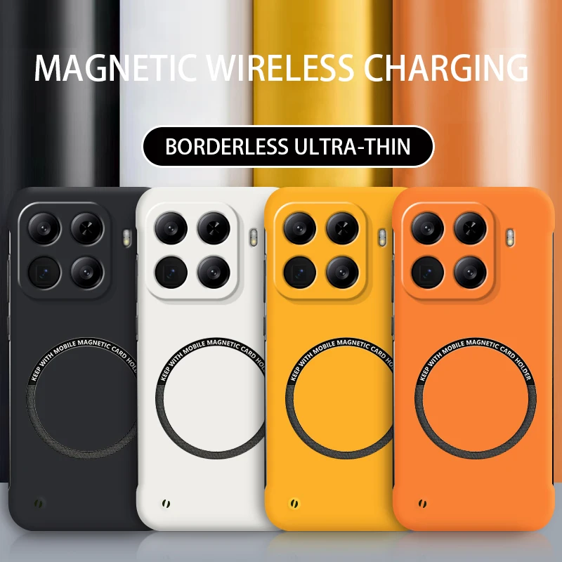 الأصلي ل Xiaomi 15 15S Pro Ultra 15Pro 15Ultra Mi15 5G جراب هاتف المغناطيسي اللاسلكي تهمة الصلب درع رقيقة فاخرة الغطاء الخلفي