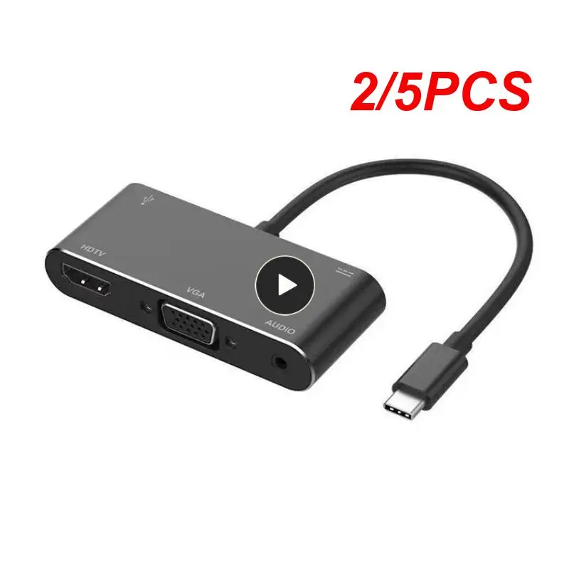 2/5PCS Portable Convenient Versatile High-quality Multifunctional Type-c To +vga Audio Converter Type-c Compact Audio