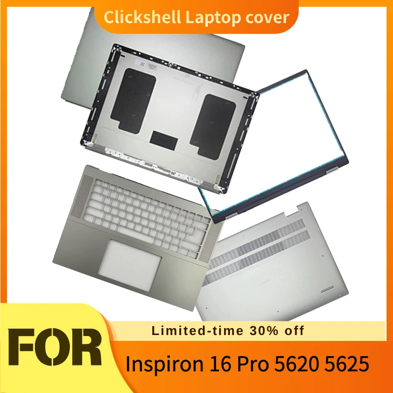 NEW LCD Back Cover/Rear Lid/Front Bezel/Palmrest Upper/Bottom Case Housing PN 0FDN37 For DELL Inspiron 16 Pro 5620 5625