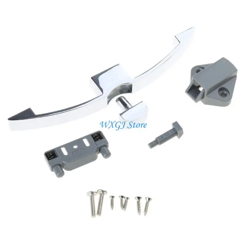 

37JE RV Toilet Bathroom Door Lock RV Boat for Latch Handle Pull Lock For Hard