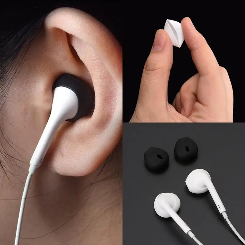 2PCS Soft Silicone Earphone Case Earbud Pads Earpads For IPhone Xiaomi Huawei In-Ear Earphone Tips Ear Caps Earphone Accessories