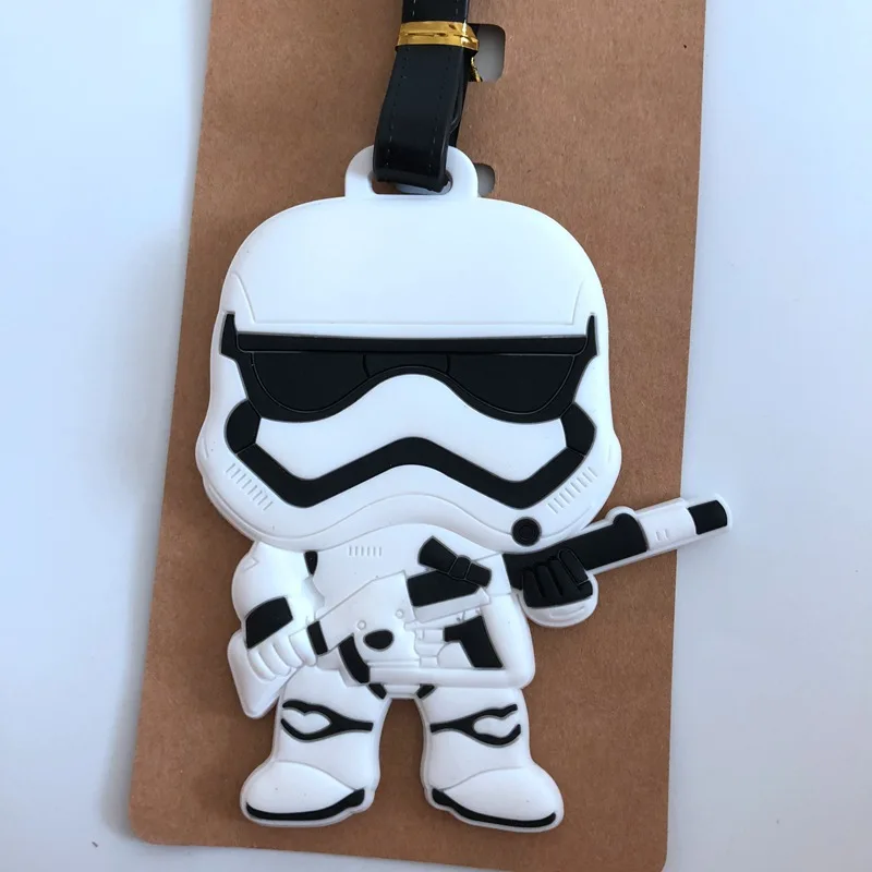 Cartoon Star Wars Travel Luggage Tag Cute Suitcase ID Addres Holder Boarding Baggage Tag Label Adorable Pendant Gift Accessories