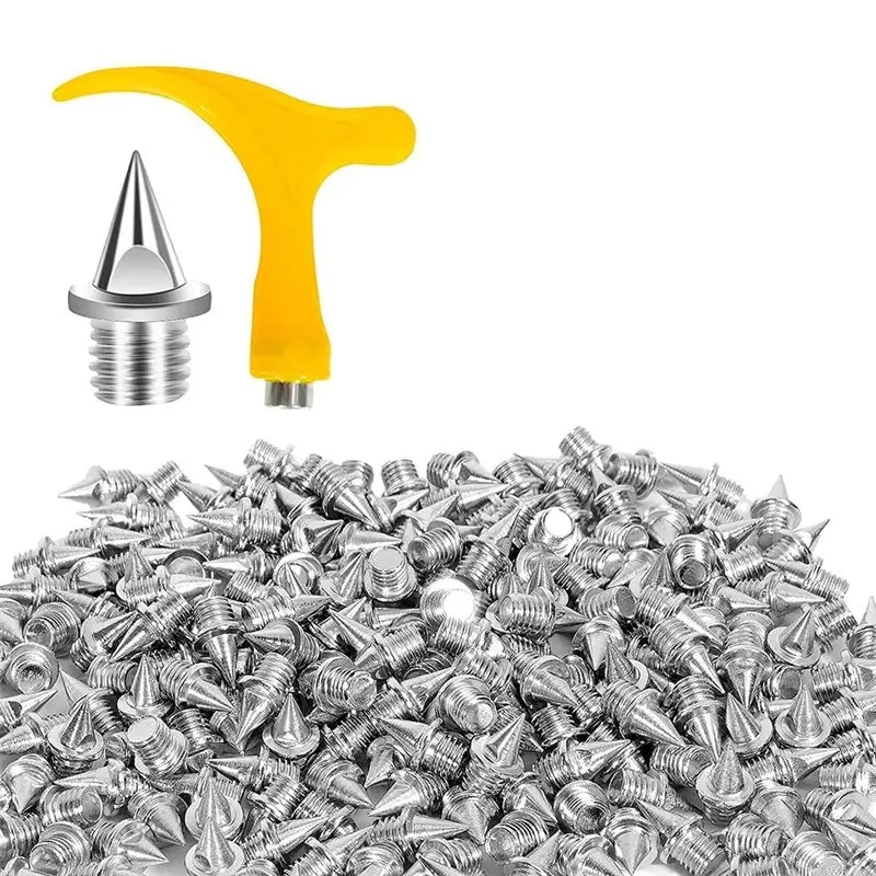 ABYA Stainless Steel Spikes for Track Shoes, Replacement Spikes for Ice Cleats Steel Pyramid Spikes for Hiking, High Jumping