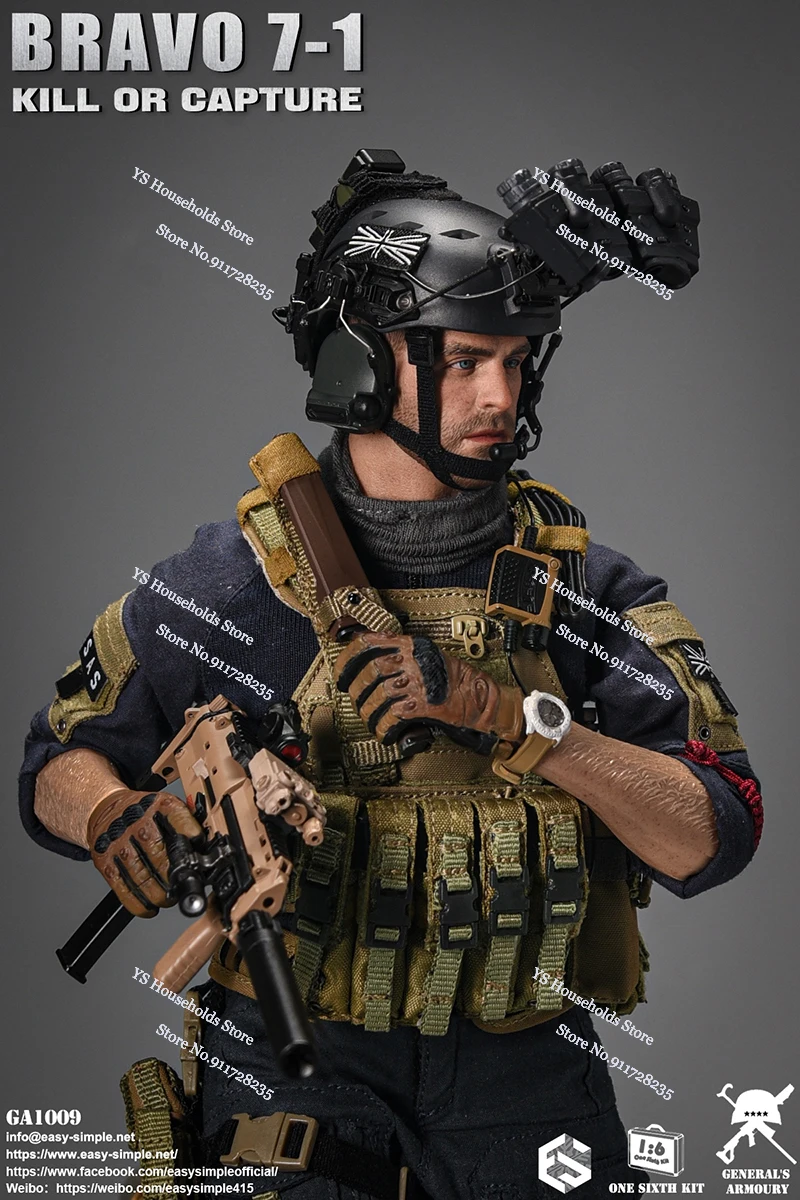EASY&SIMPLE ES GA1009 1/6 BRAVO7-1 Military Cloth Action Figure Kill Or Capture Tatical Series Collectible 12“ Soldier Model
