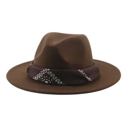 Czapki dla kobiet Fedoras filcowany kapelusz mężczyźni kobiety zespół Western Cowboy czapki jazzowe tancerz odkryty kobiety kapelusz Fedora шляпа женская шляпа