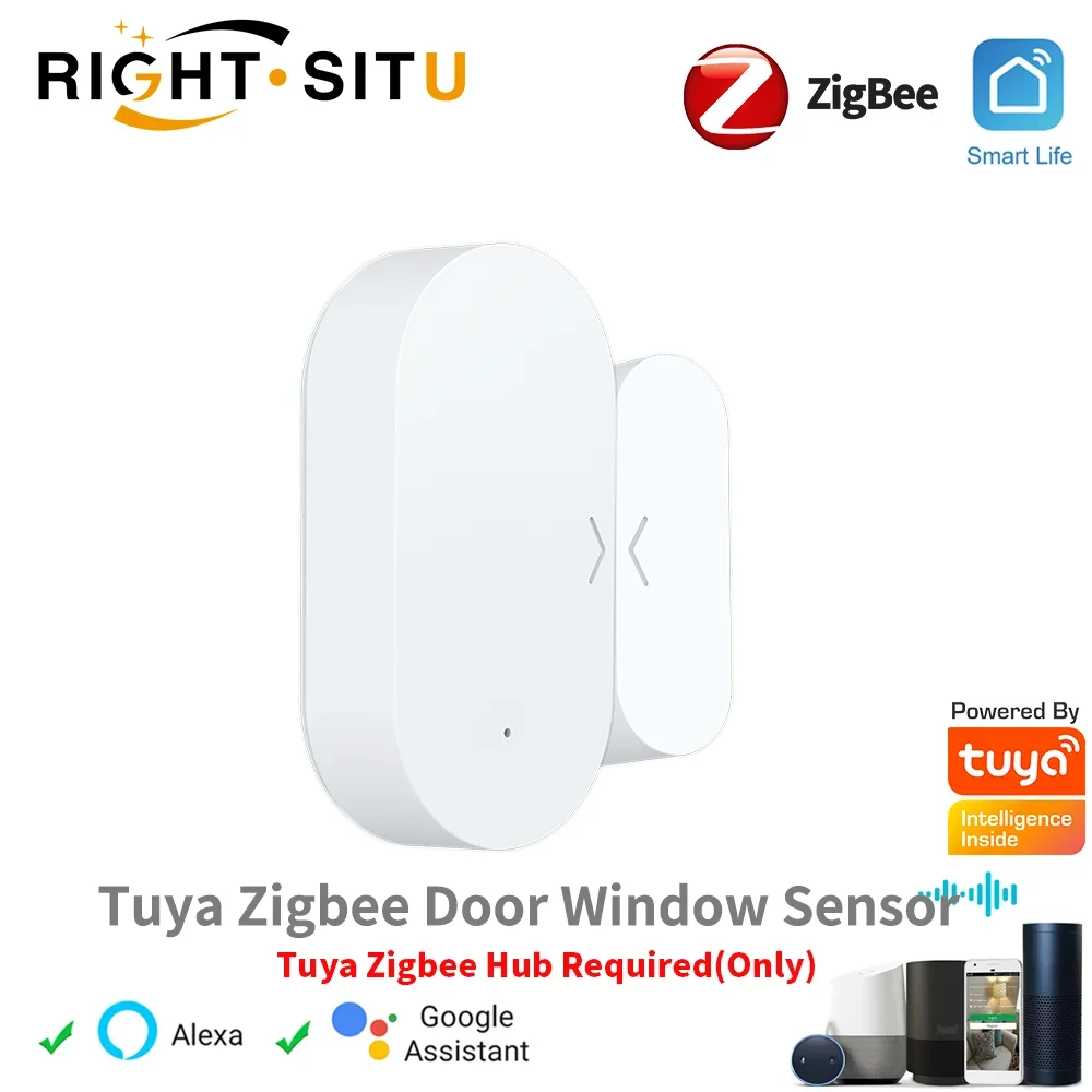 Tuya Zigbee Door And Window Magnetic Sensor Wireless Connection Smart Home Wireless Door Detectors Door Magnetic Automation