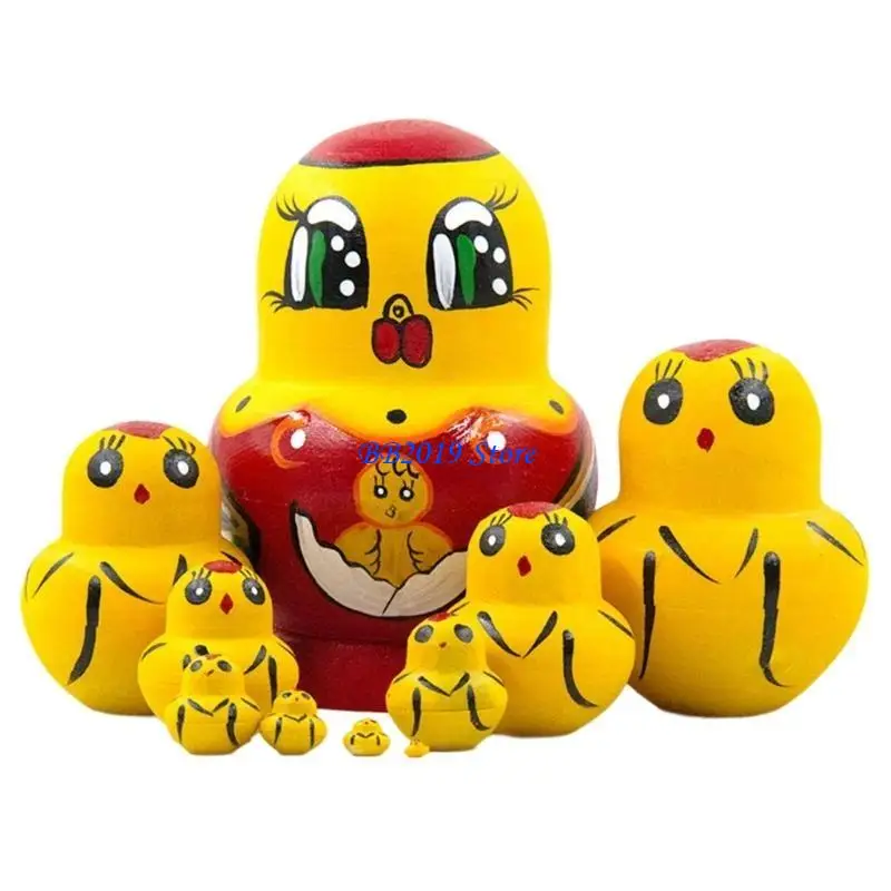 Dolls ninhos russos Q0KB 10 jogadores artesanais colecionadores brinquedos