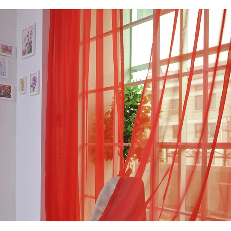 Transparente Fenstergaze Einfarbige Hochzeitsgaze Haushaltsprodukte Luxuriöser Stil Einfach zu Installierende Vorhänge Zubehör – Detail 11