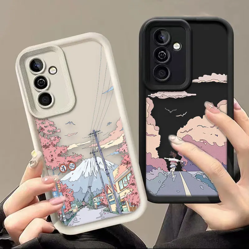 

Scenery Cherry Blossoms Cover Phone Case For Oneplus 8T 9R 10R 11 12 13 13T 15 NORD ACE CE 2 3 4 5 LITE 5G Silicone Case Shell