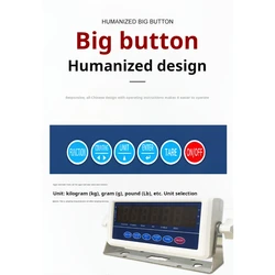 Electric Weighing Device Loadmeter Meter Head Counting Weighing Rs232 Meter Platform Scale Monitor English Version