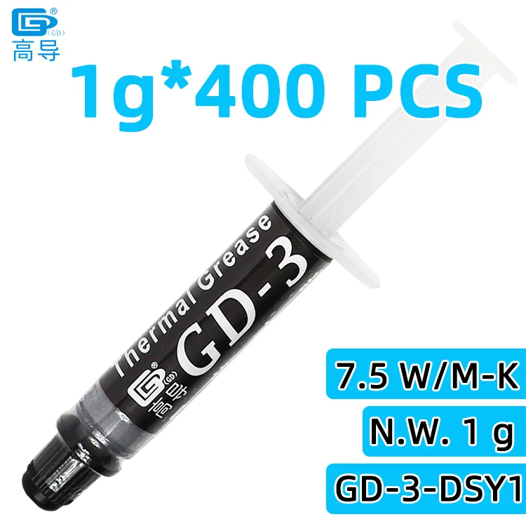 GD-3 Thermische Pasta Thermische Grease 7.5 W Performance Grijze Koelplaster voor CPU, GPU, IGBT Modules, Mobiele Telefoon, LED SY