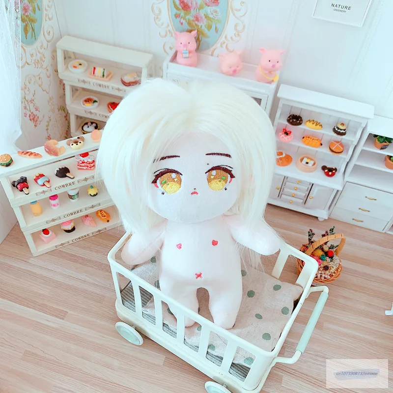 NEW 20cm Baby Doll with white hair Plush Doll's Toy Dolls Accessories for our generation Korea Kpop EXO idol Dolls toys Gift