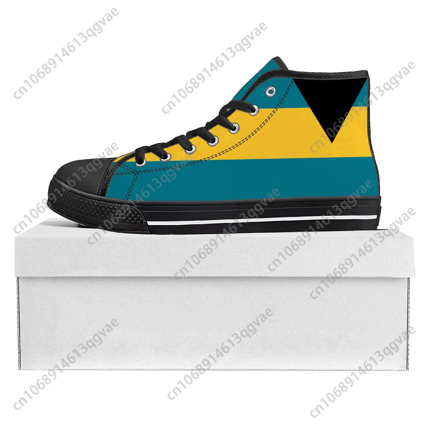 

Bahamian Flag High Top High Quality Sneakers Mens Womens Teenager Canvas Sneaker Bahamas Casual Couple Shoes Custom Shoe