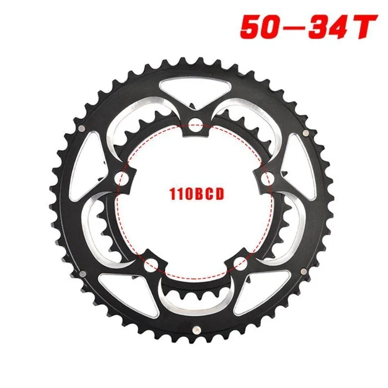 Tooth di-sc bcd highway bic-ycle bike 110 single t speed aluminum 130 alloy 50 folding 53/34 five claw