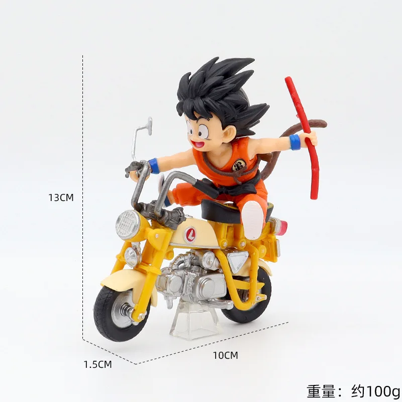 Hot Dragon Ball Z Anime Figure Son Goku Master Roshi Locomotives PVC Action Kame Sennin Motorcycle Toys for Children Collector