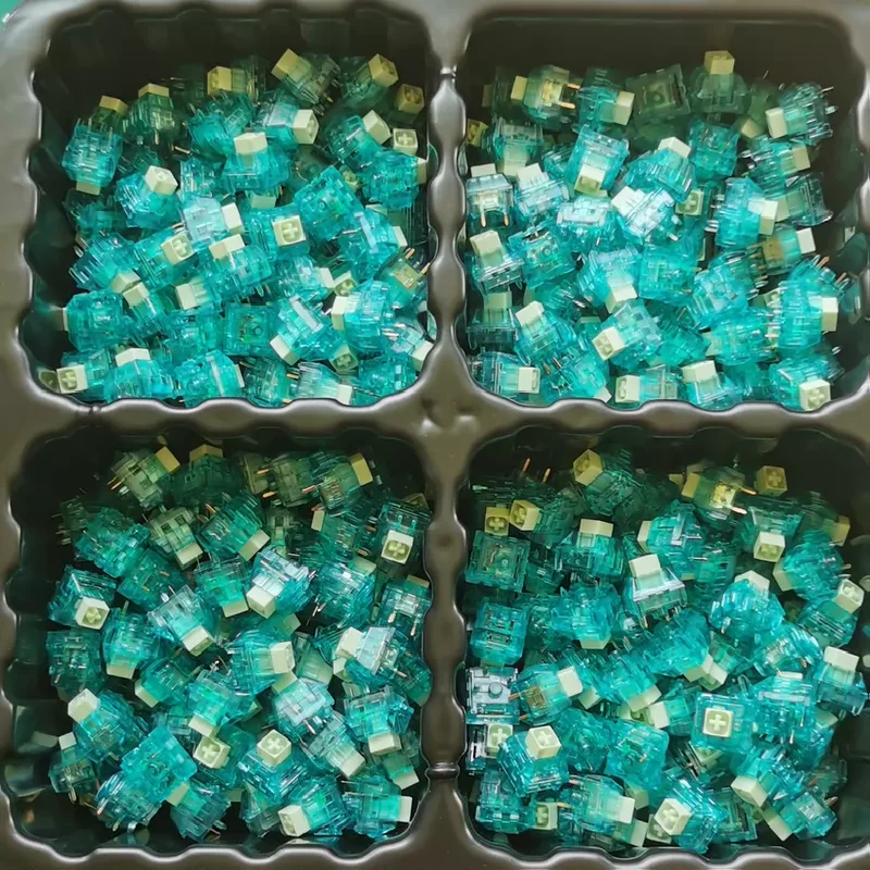 30/60/110pcs Kailh Box Summer Switches Sound Clicky Tactile Switch 5 Pins 55g Factory Lubed Mechanical Keyboard Mx Diy Switch