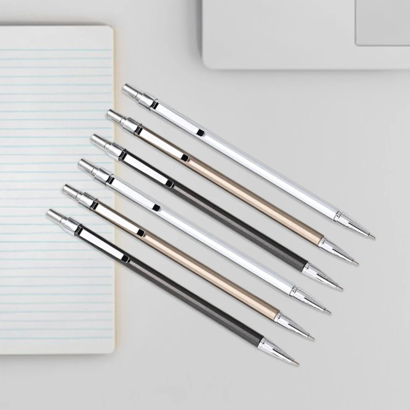 Lápiz mecánico carpintero 6 uds., lápiz Metal mecánico, lápiz automático dibujo 0,5 para y adulto, dibujo,
