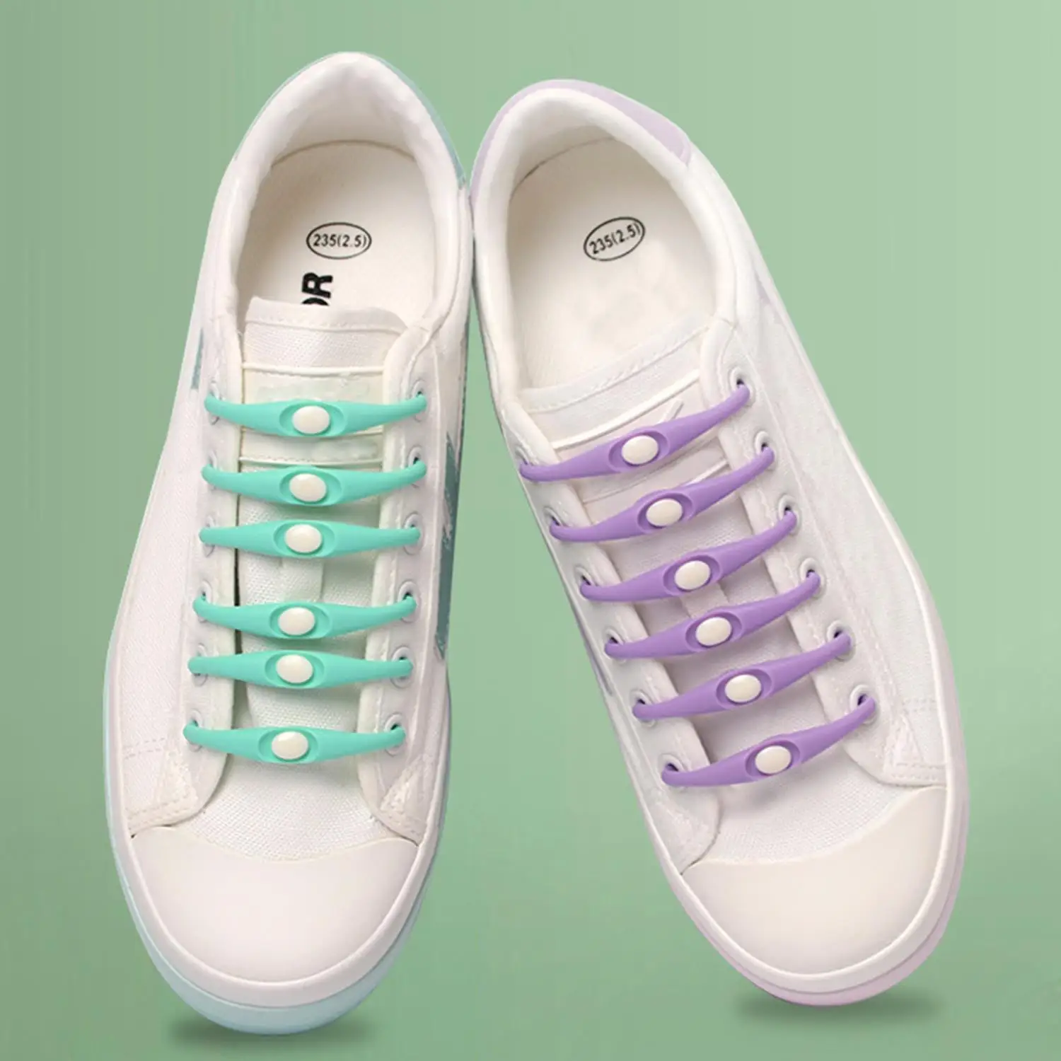 أربطة مطاطية من السيليكون بدون أربطة أربطة مطاطية للبالغين والأطفال أربطة خالية من كسول لا أربطة أحذية متعددة الاستخدامات تناسب معظم الأحذية