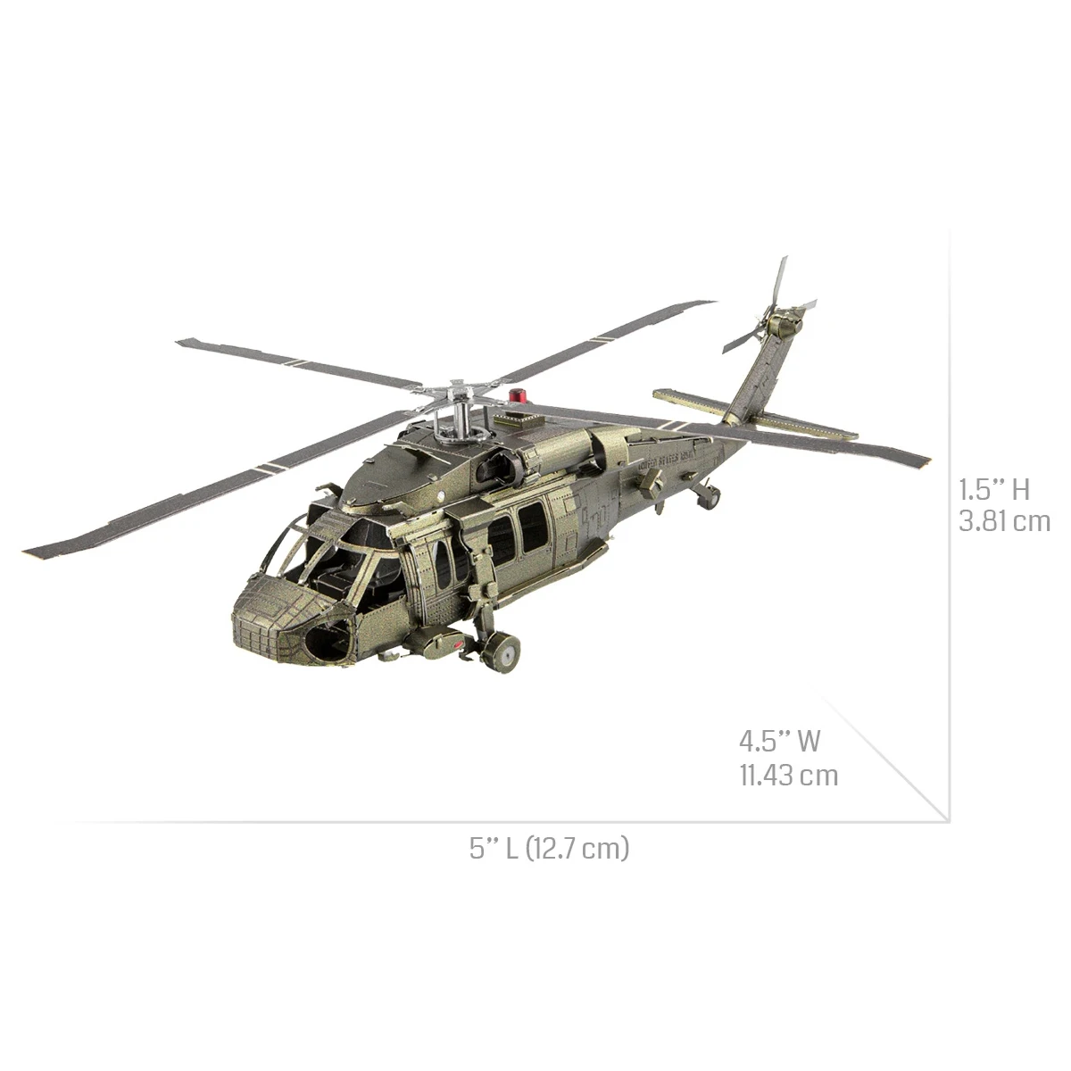 Black Hawk 3D Metal Puzzle Model Kits DIY Laser Cut Puzzles Jigsaw Toy For Children