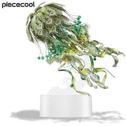 Piececool Model Building Kits Colourful Jellyfish Puzzle 3D Metal DIY Toys Jigsaw for Adult Brain Teaser Teens Gifts