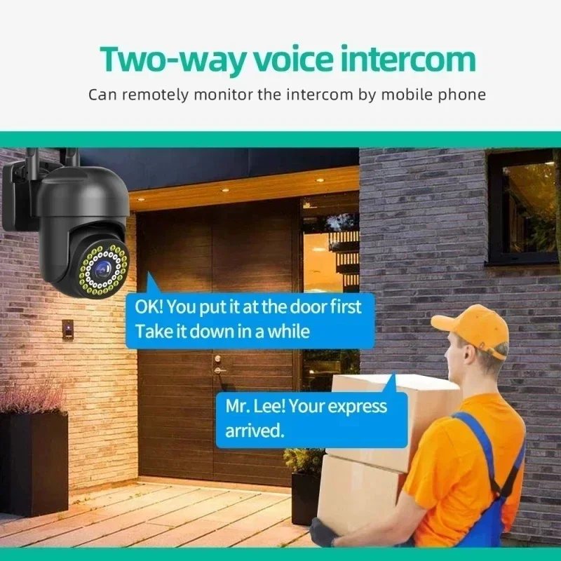 5MP WiFi IP Camera 5G CCTV Outdoor Security PTZ Camera Mini Speed Dome Ai Tracking Color Night Vision Home Safe