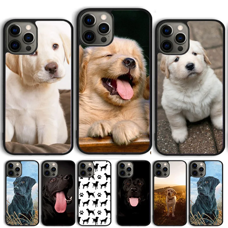 Labrador collage Cute Puppy Print Phone Case Cover For iPhone 15 16 14 13 12 Pro Max mini 11 Pro Max XS XR Plus Coque