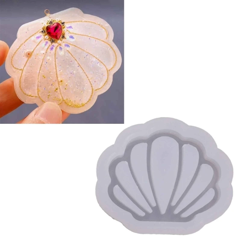 DIY Seashell Ornament Quicksand Shaker Crystal Epoxy Resin Mold DIY Keychain Pendant Jewelry Silicone Crafting Mould