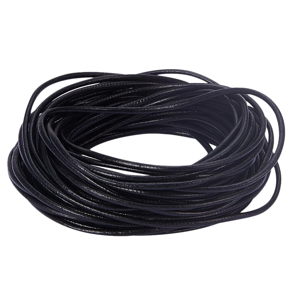 

Braided Cowhide Rope 10m Black Cord for Jewelry Making Durable Wear Resistant Necklace Bracelet DIY Accessories