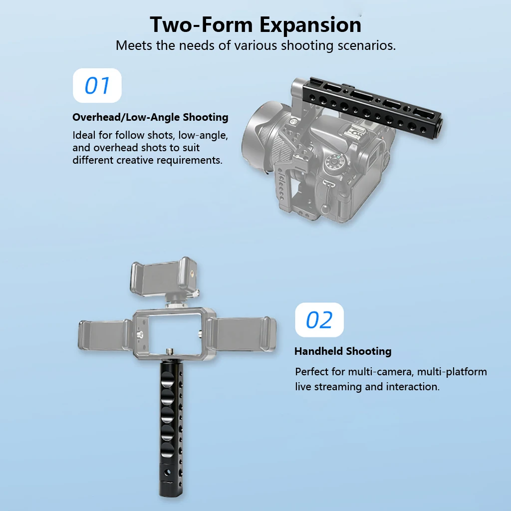 NATO-Schiene / 1/4-Zoll-Schraubseitengriff Ronin Gimbal DSLR Kamerakäfig Schnellklemmhalterung Monitorhalterung für Sony Canon Nikon – Detail 39