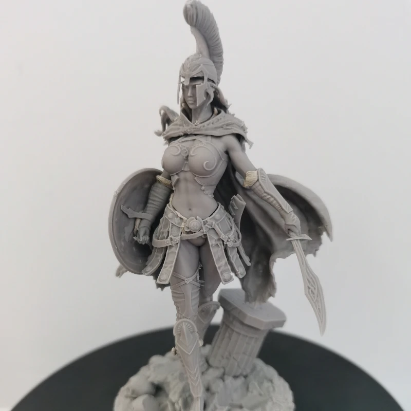 110mm 1/24 Scale Spartan Female Warrior Armed Scene Statue Resin Model Kit Miniatures GK Unassembled and Unpainted  Diorama Toys