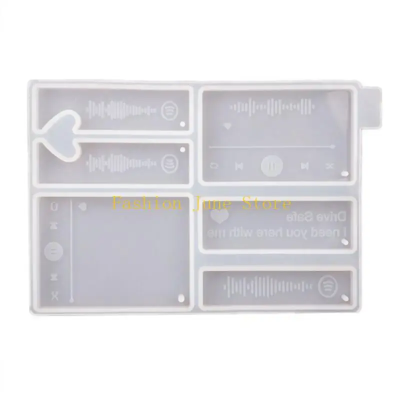 N5KA DIY Crafts Jewelry Pendants Mold Handmade Ornaments Mold Music Player Keychain Pendant Silicone Mould Casting Resin Mold