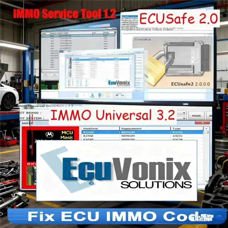 2025 HOT EDC IMMO SERVICE TOOL V1.2 Car Repair Software PIN CODE EcuVonix Decoding V3.2 Immo Off CALCULATOR BSI VDO DASHBOARD